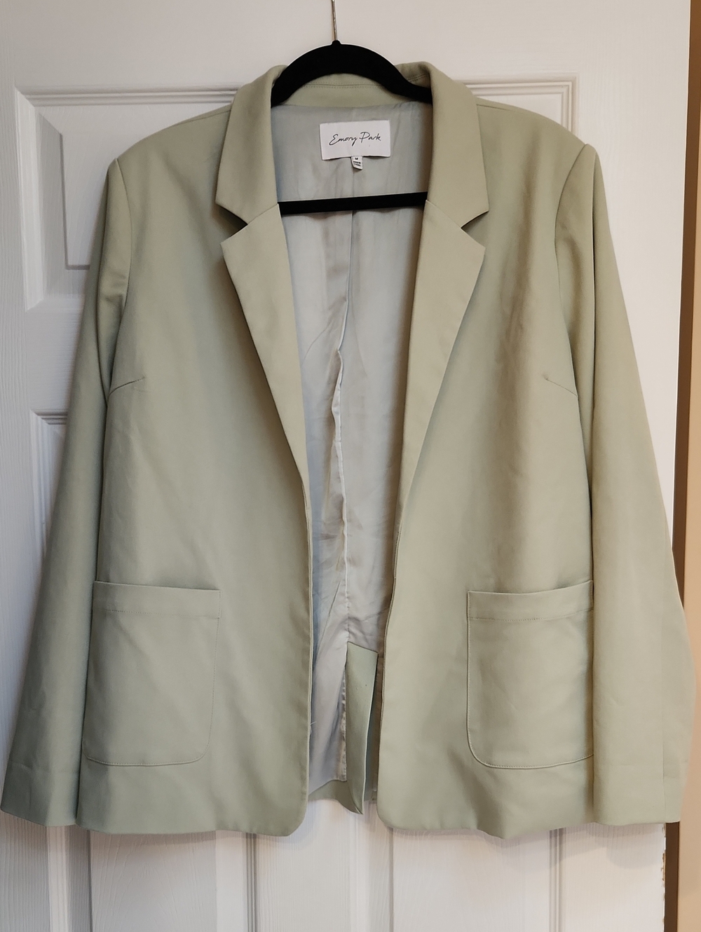 Emory Park Light Sage Green Open-Front Blazer